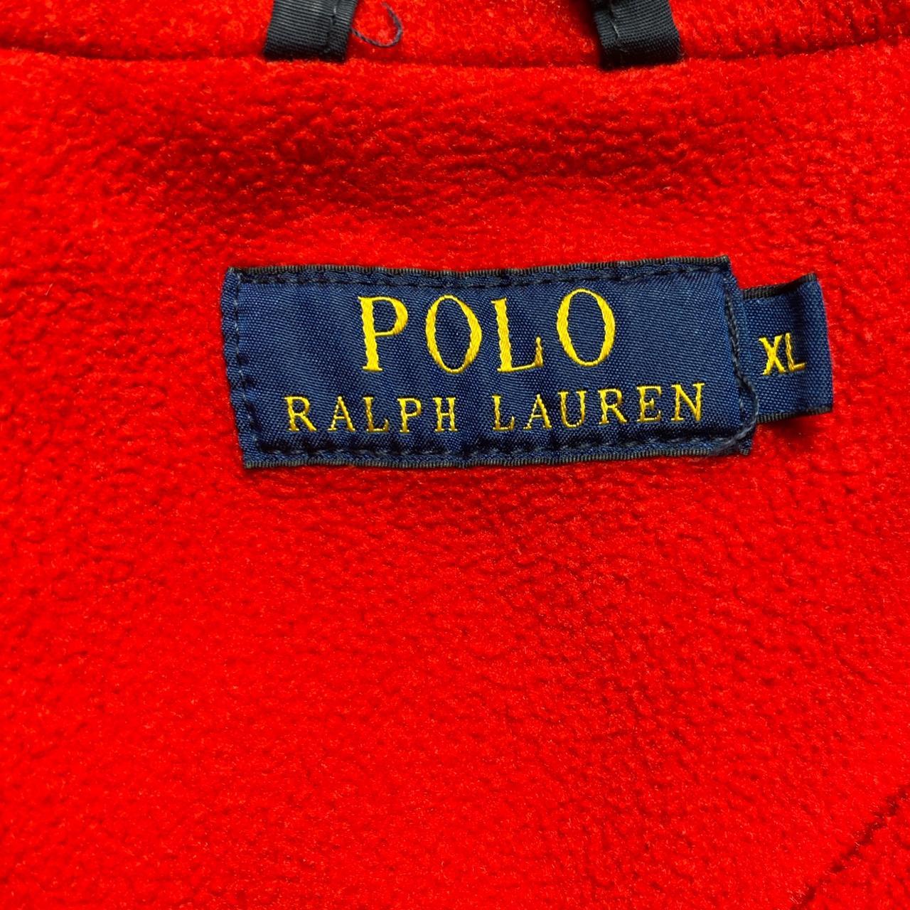 Polo Ralph Lauren Navy and Red Padded Fleece Coat (XL)