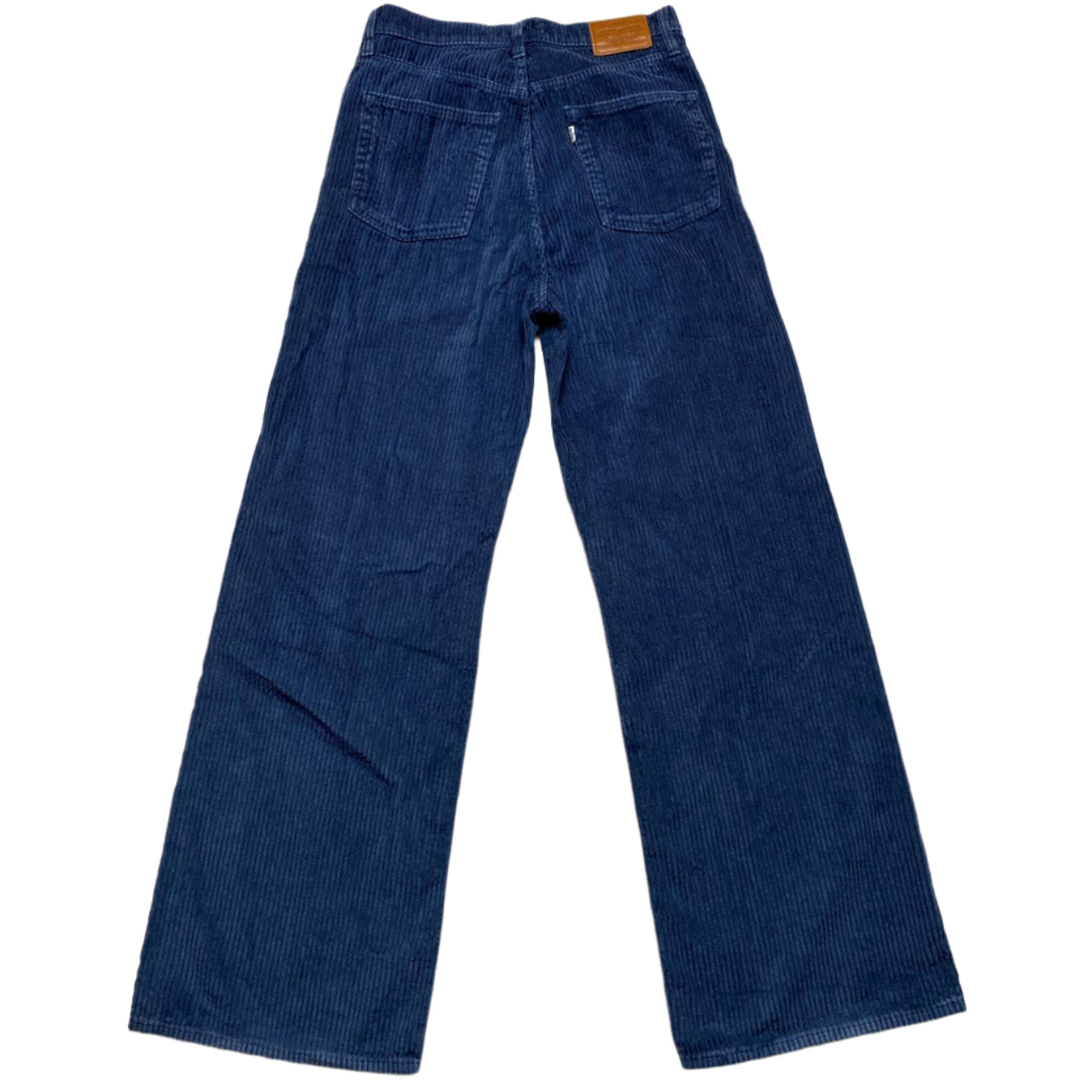 Levis Ribcage Wide Leg Womens Navy Corduroy Jeans (29W)