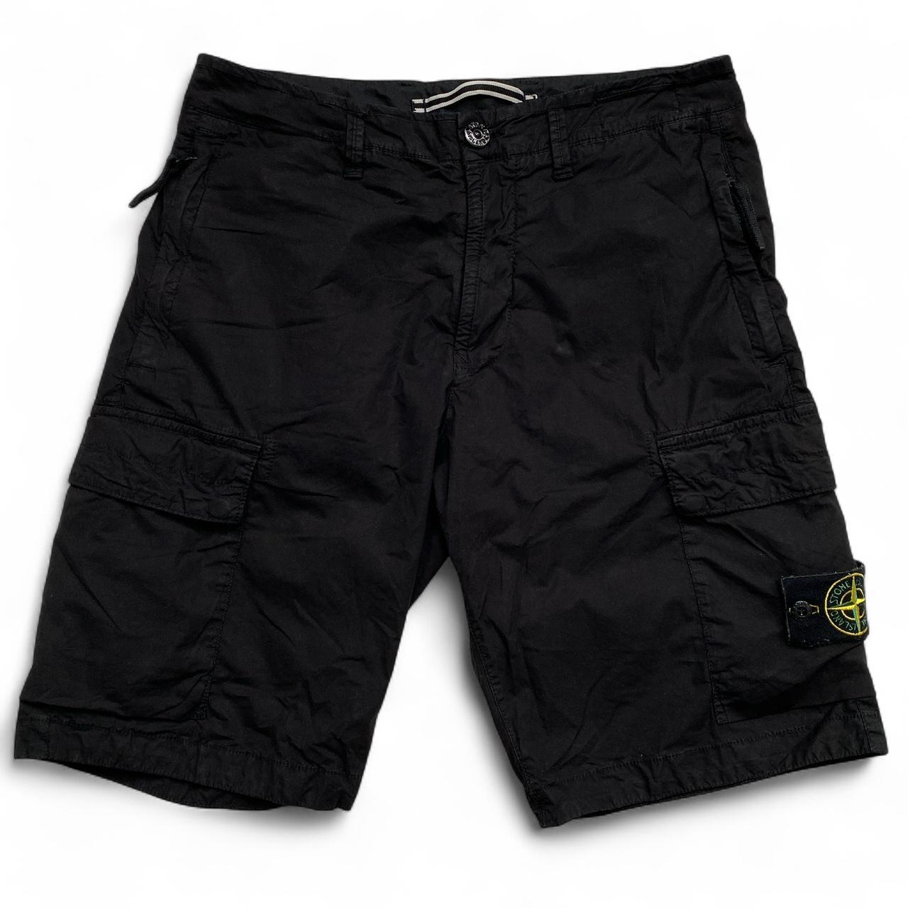 Stone Island Black Cargo Shorts (29W)
