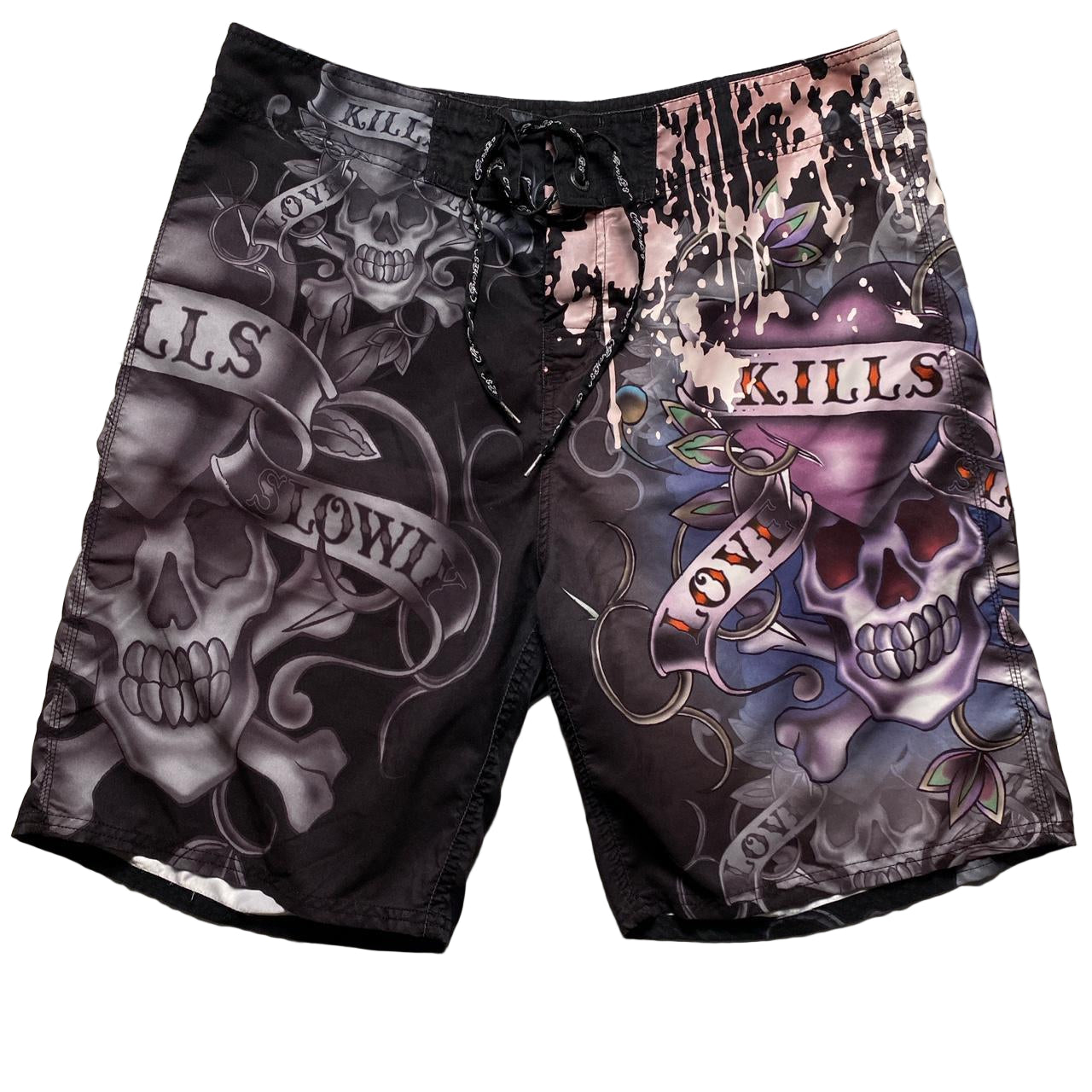 Ed Hardy Hearts and Skulls Shorts (38W)