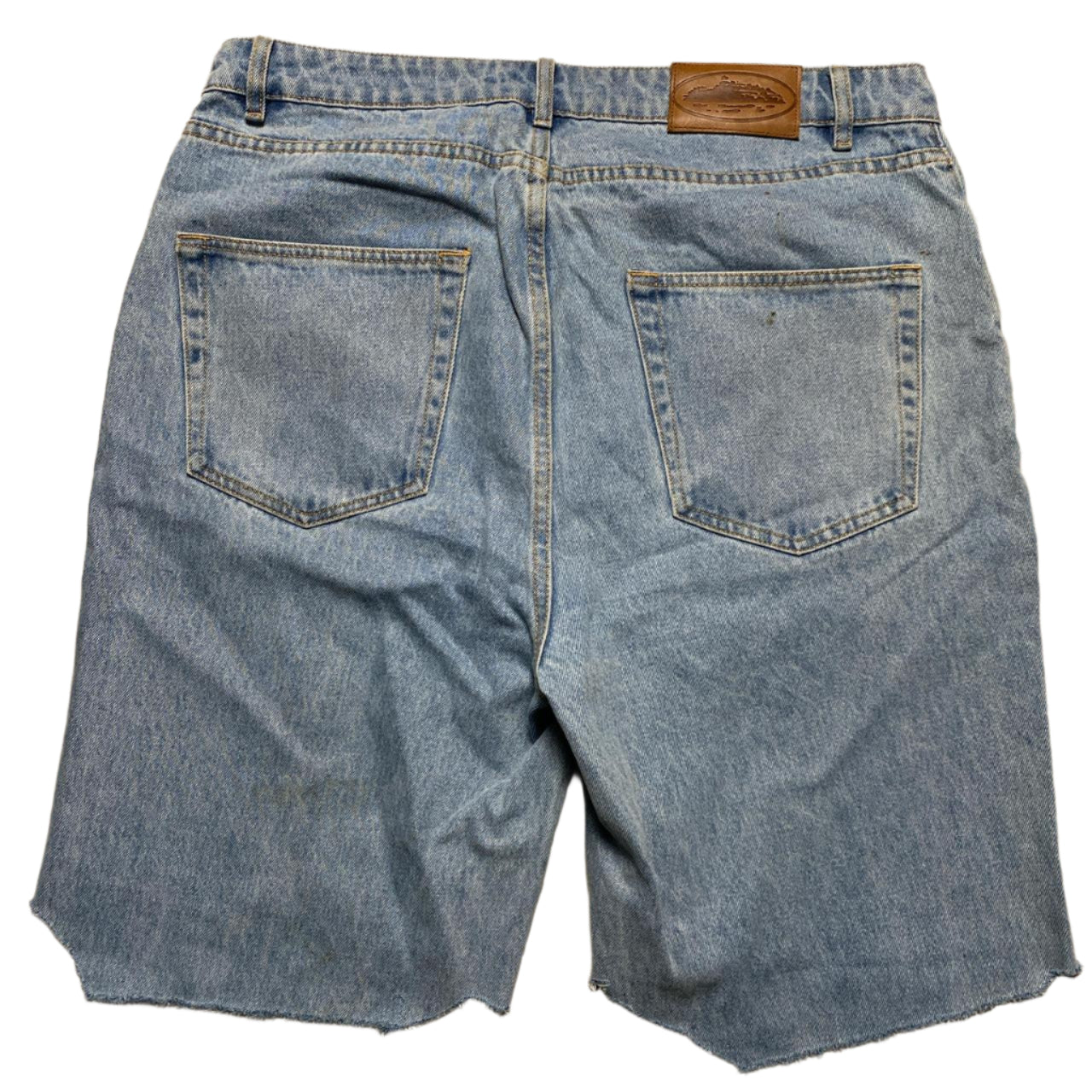 Corteiz Denim Genes Cut Down Jort Jean Shorts (W 36)