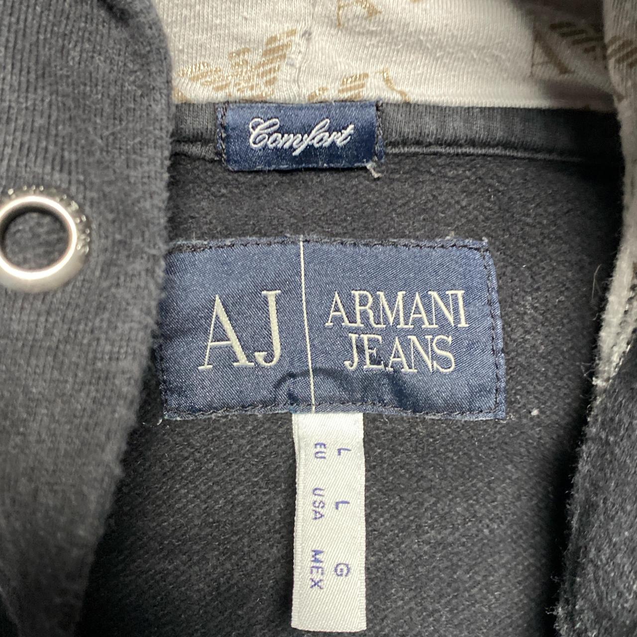 Armani Black and Grey Zip Hoodie (L)