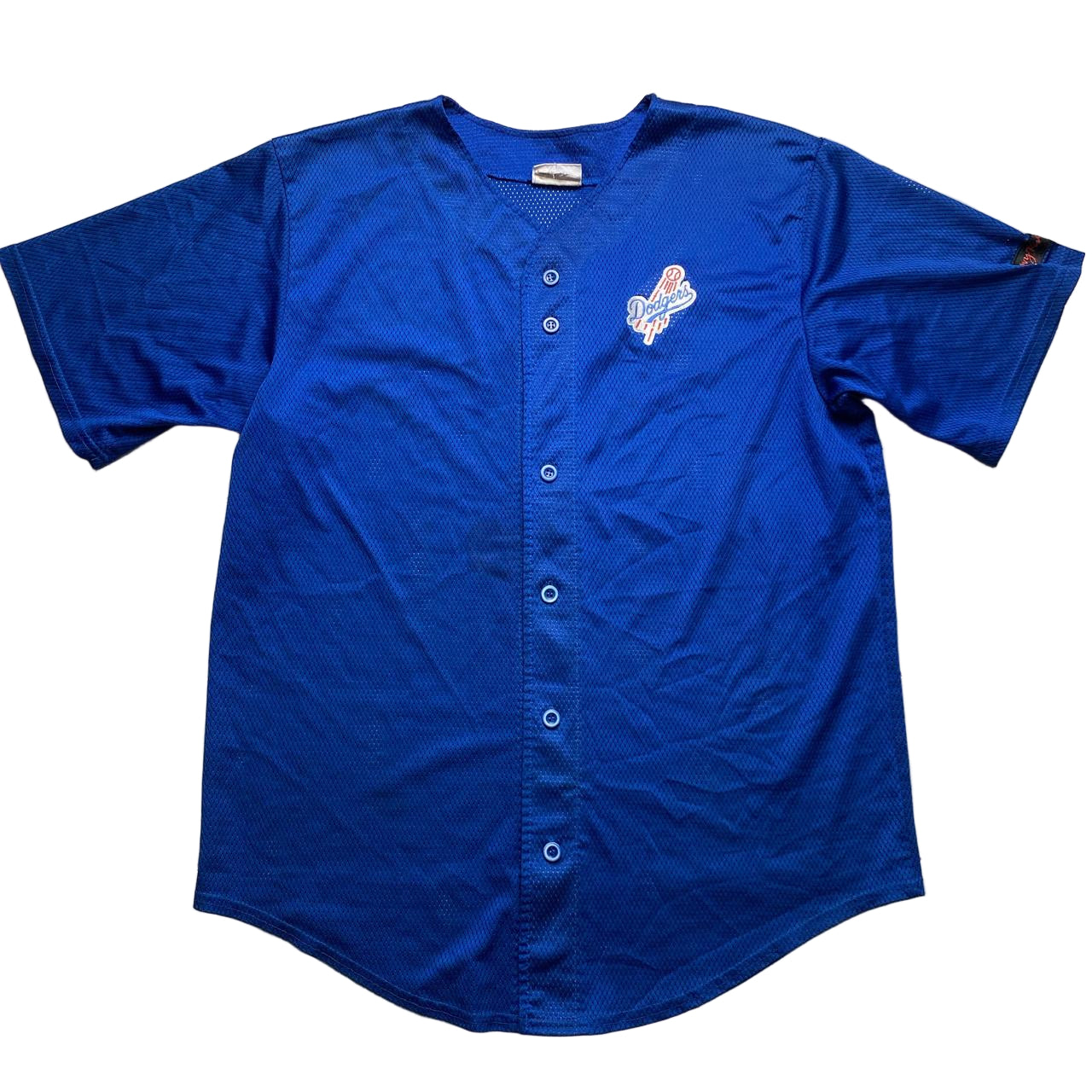LA Dodgers Vintage Baseball Button Up Jersey Levy Restaurant (XL)