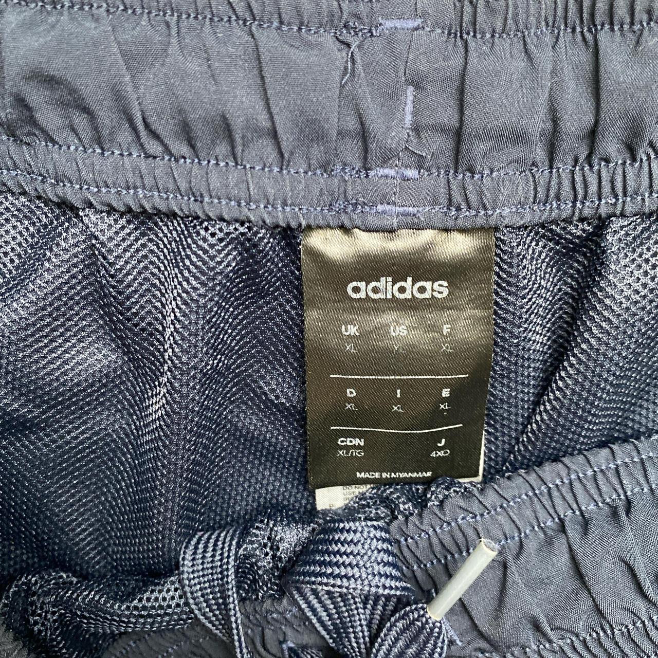Adidas Navy and Blue Shell Trackpant Shorts (XL)