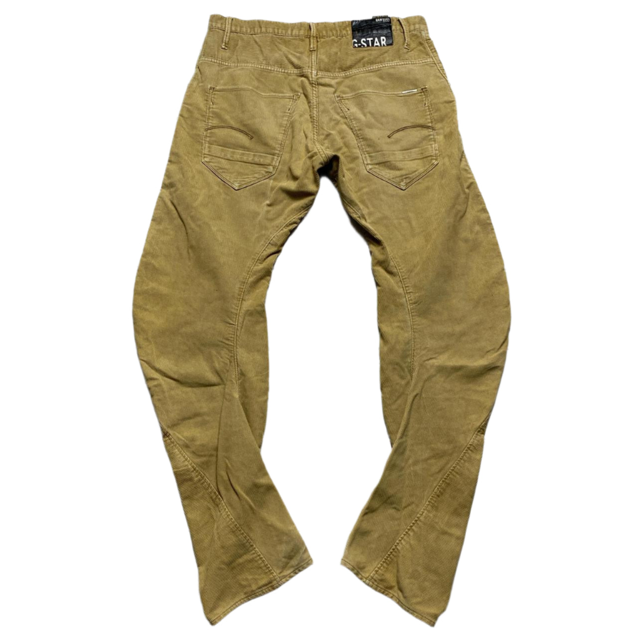 G Star Beige Corduroy Twisted Jeans (36W)