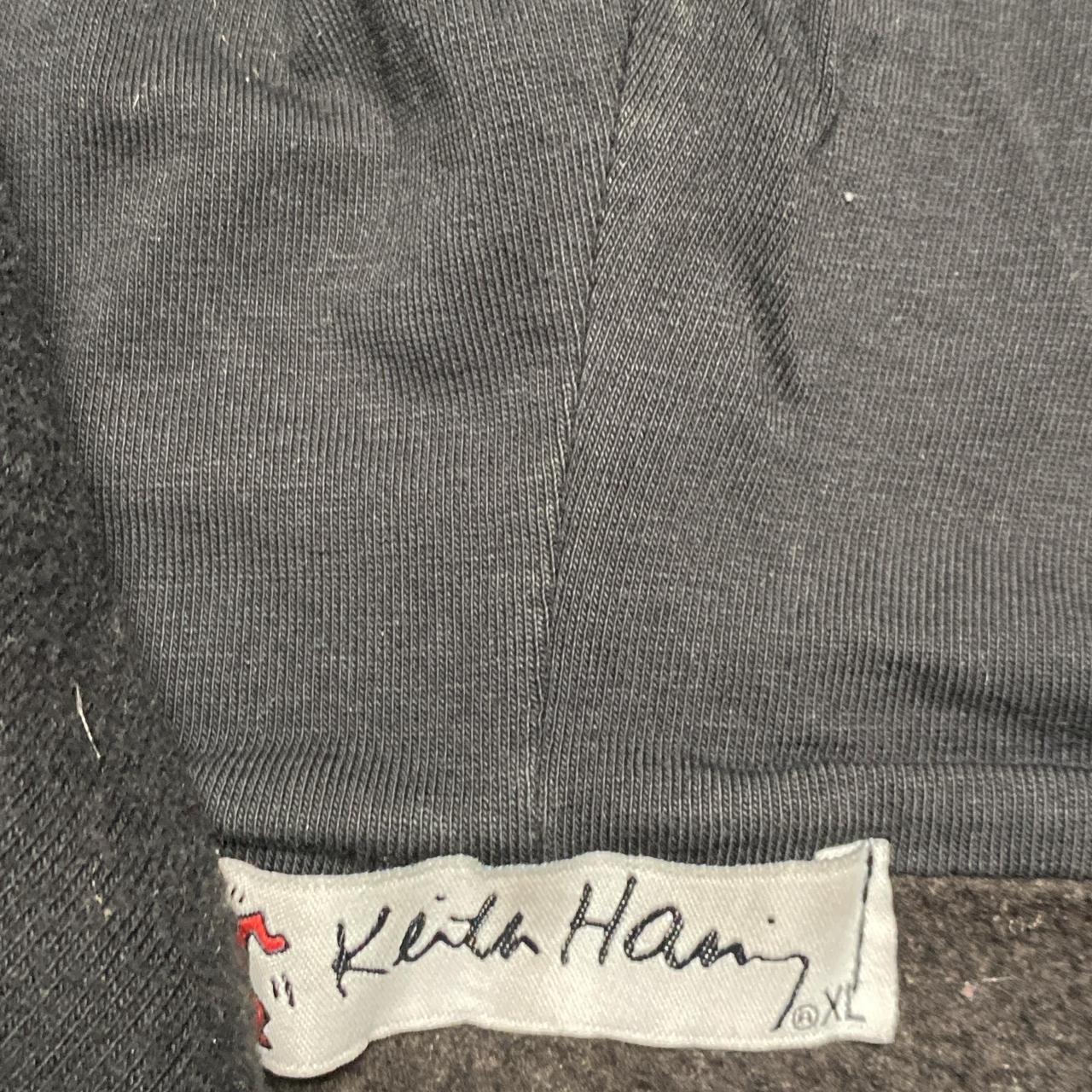 Keith Haring Black and Quite All Over Art Prints Hoodie (XL)