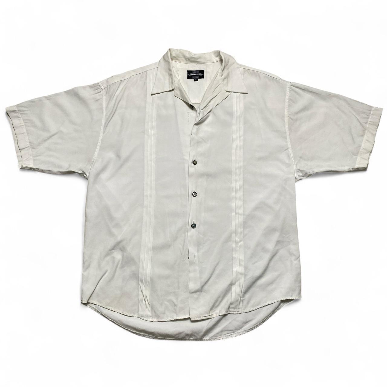 Brownes Vintage White Short Sleeve Shirt (L)