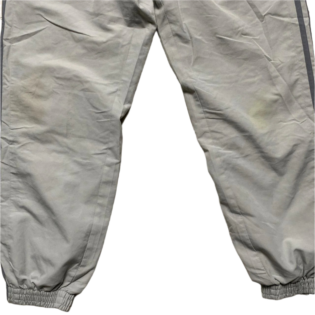 Adidas Silver and Grey Vintage Trackpant Shell Baggy Bottoms (L)