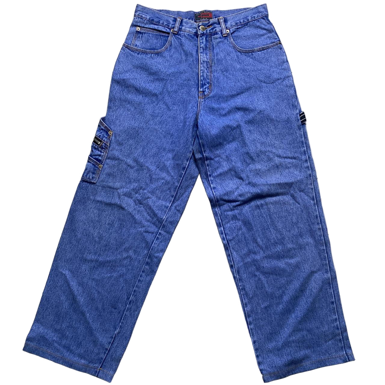 Vasco Vintage Baggy 90’s Cargo Carpenter Jeans Light Blue (32W)