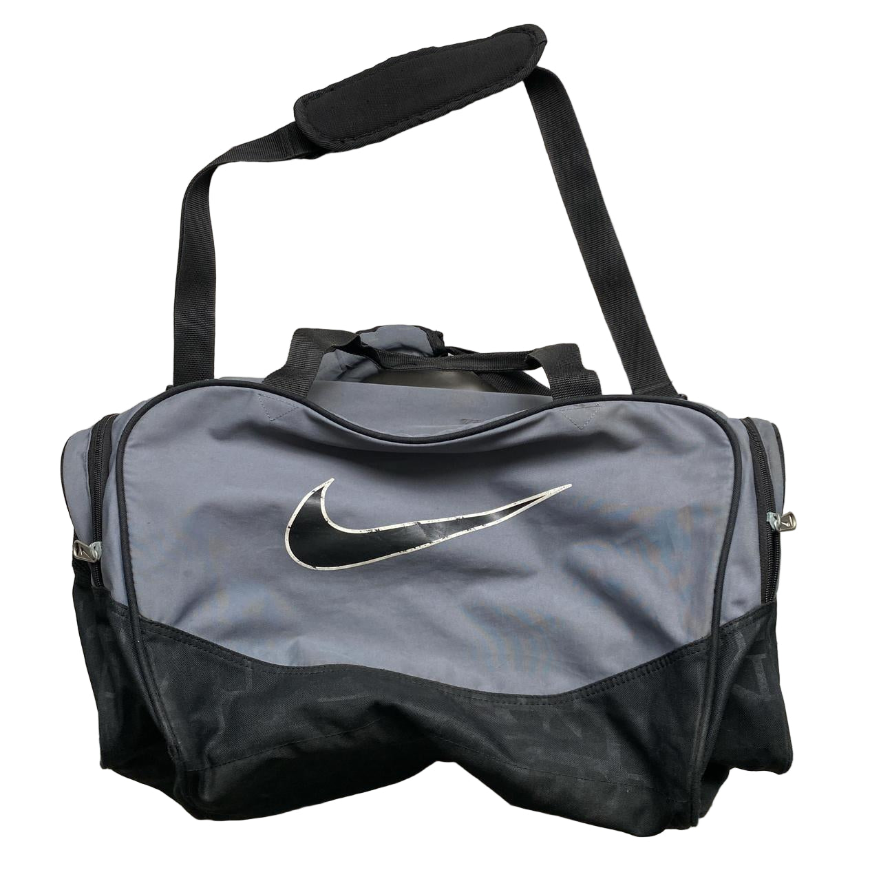Nike Grey and Black Duffel Travel Bag