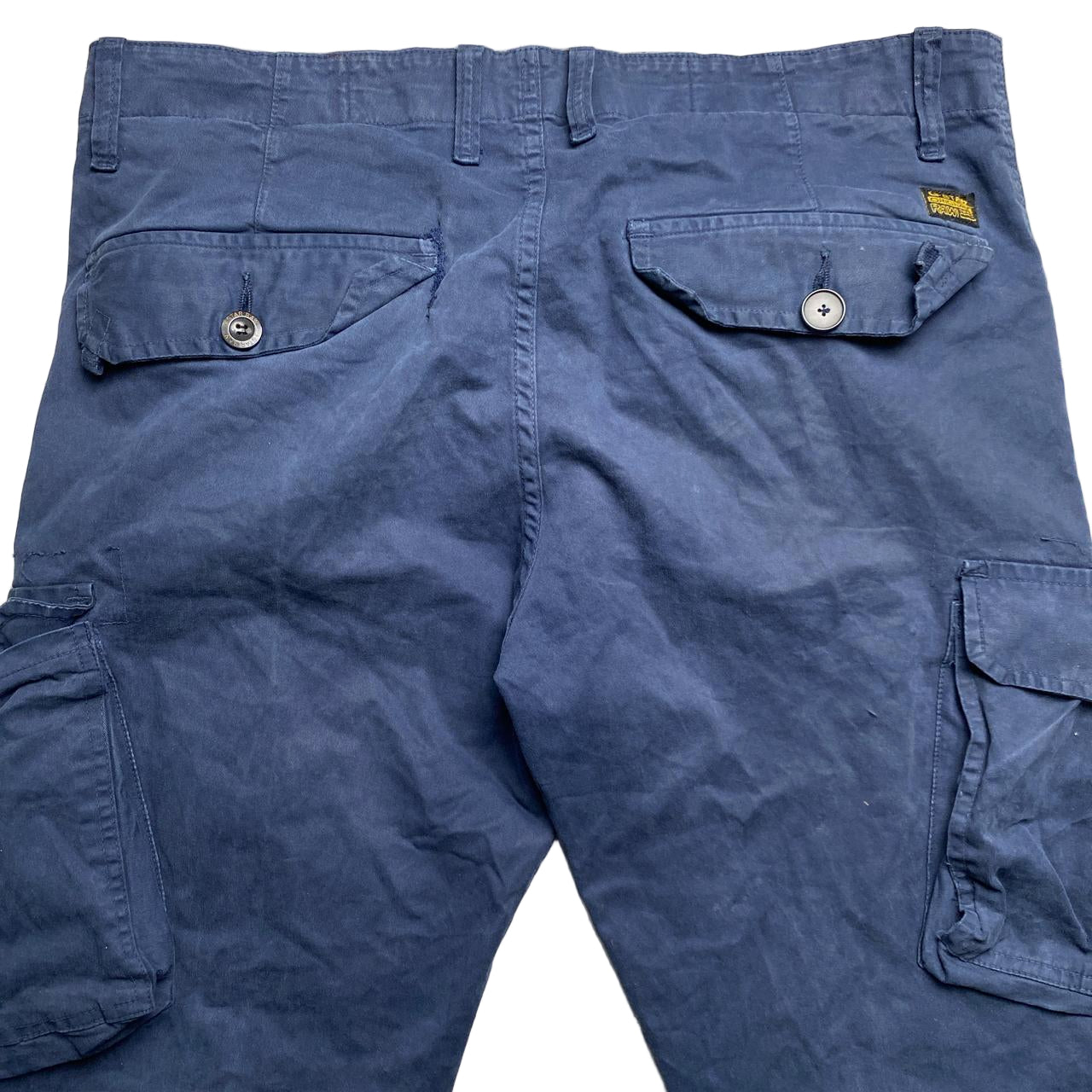 G Star Vintage Navy Cargo Combat Trousers (36W)