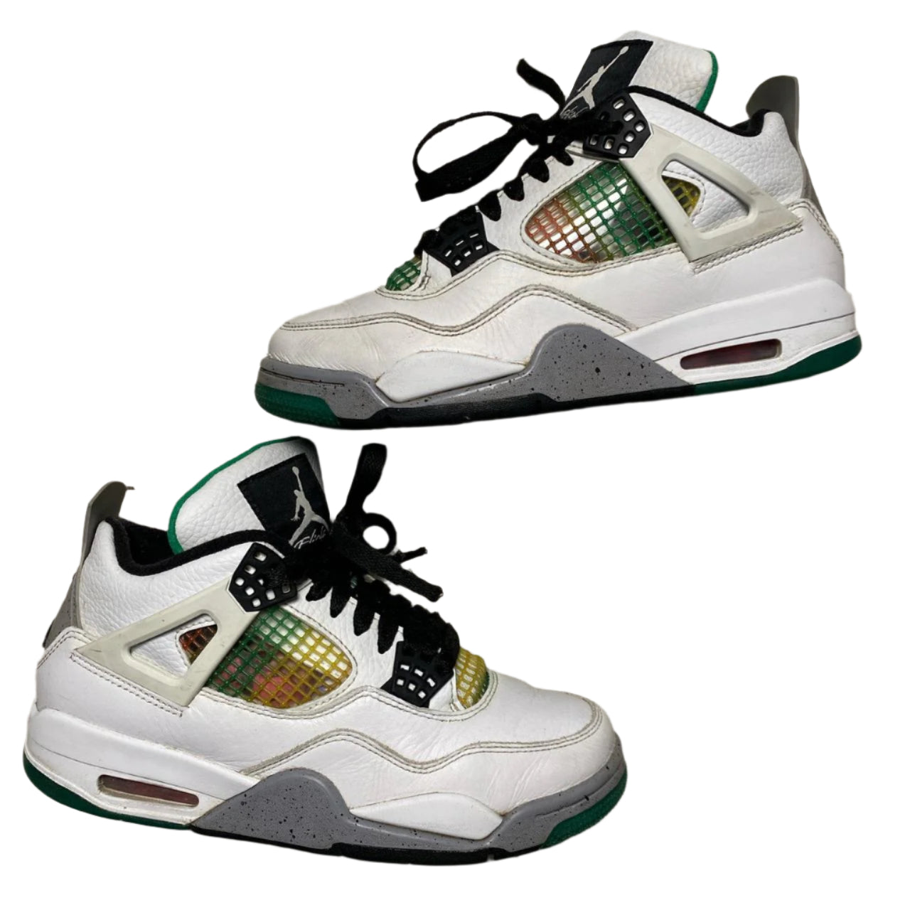 Jordan 4 Rasta White Black Yellow Red and Green (UK 5)