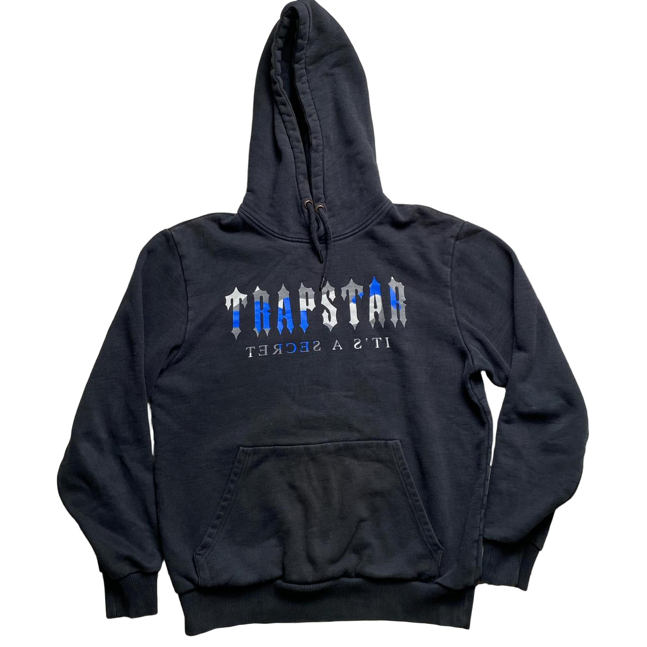 Trapstar Irongate Blue and Grey Camouflage Black Tracksuit (S)