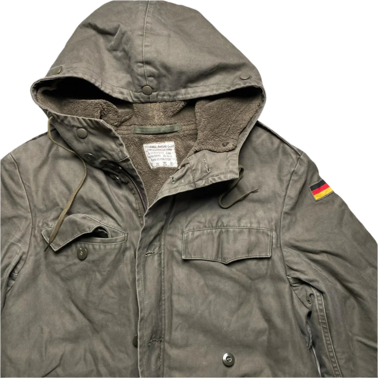 Schwarz Pasau Vintage Miltary Khaki German War Coat (XL)