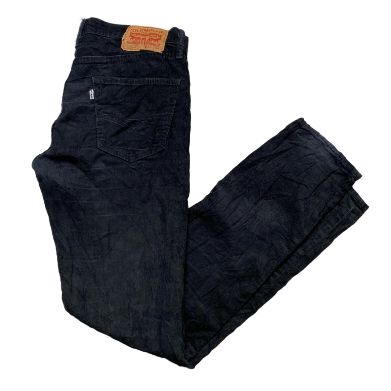 Levis 511 Black Corduroy Slim Jeans (32W)