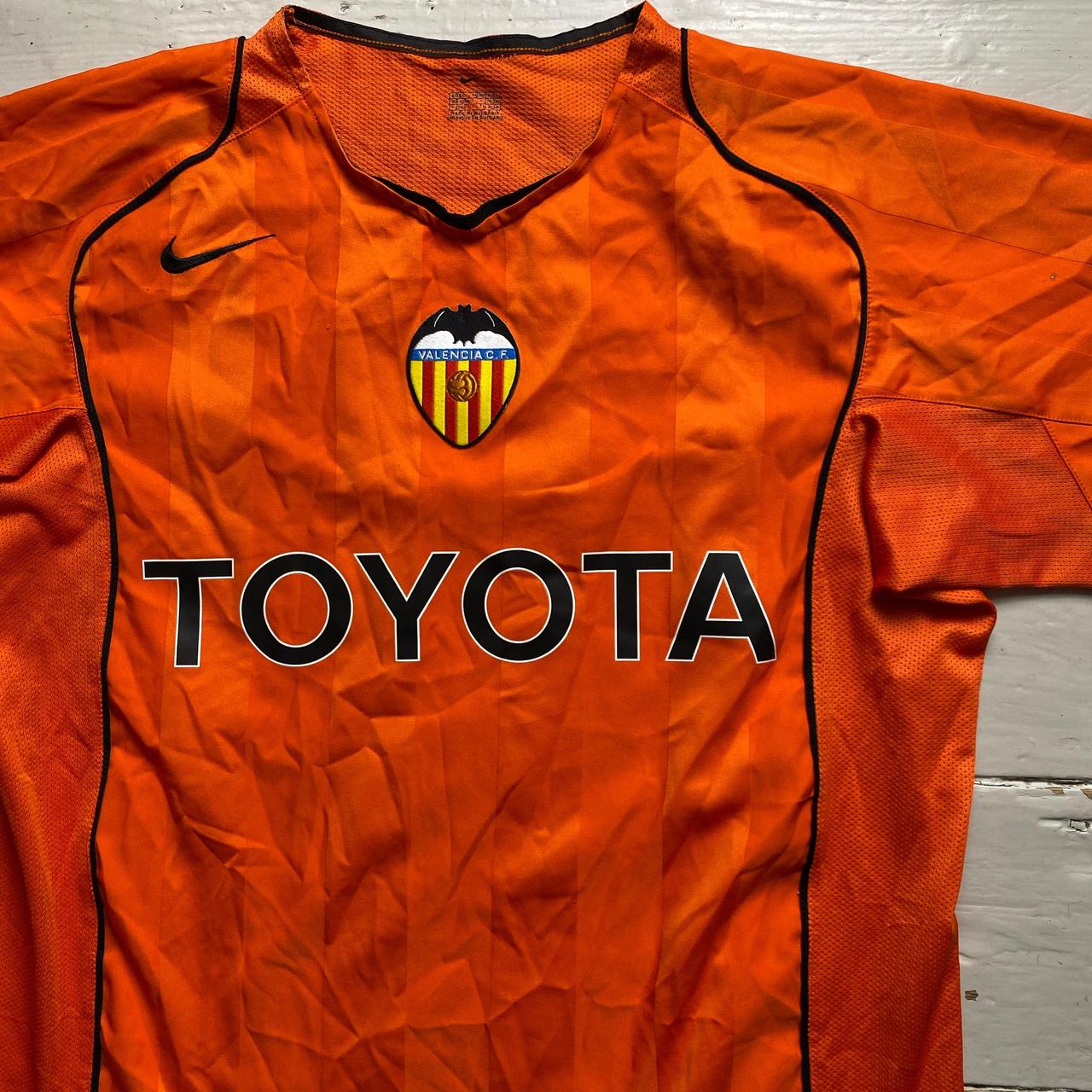 Valencia Total 90 Nike Vintage Orange and Black Football Jersey