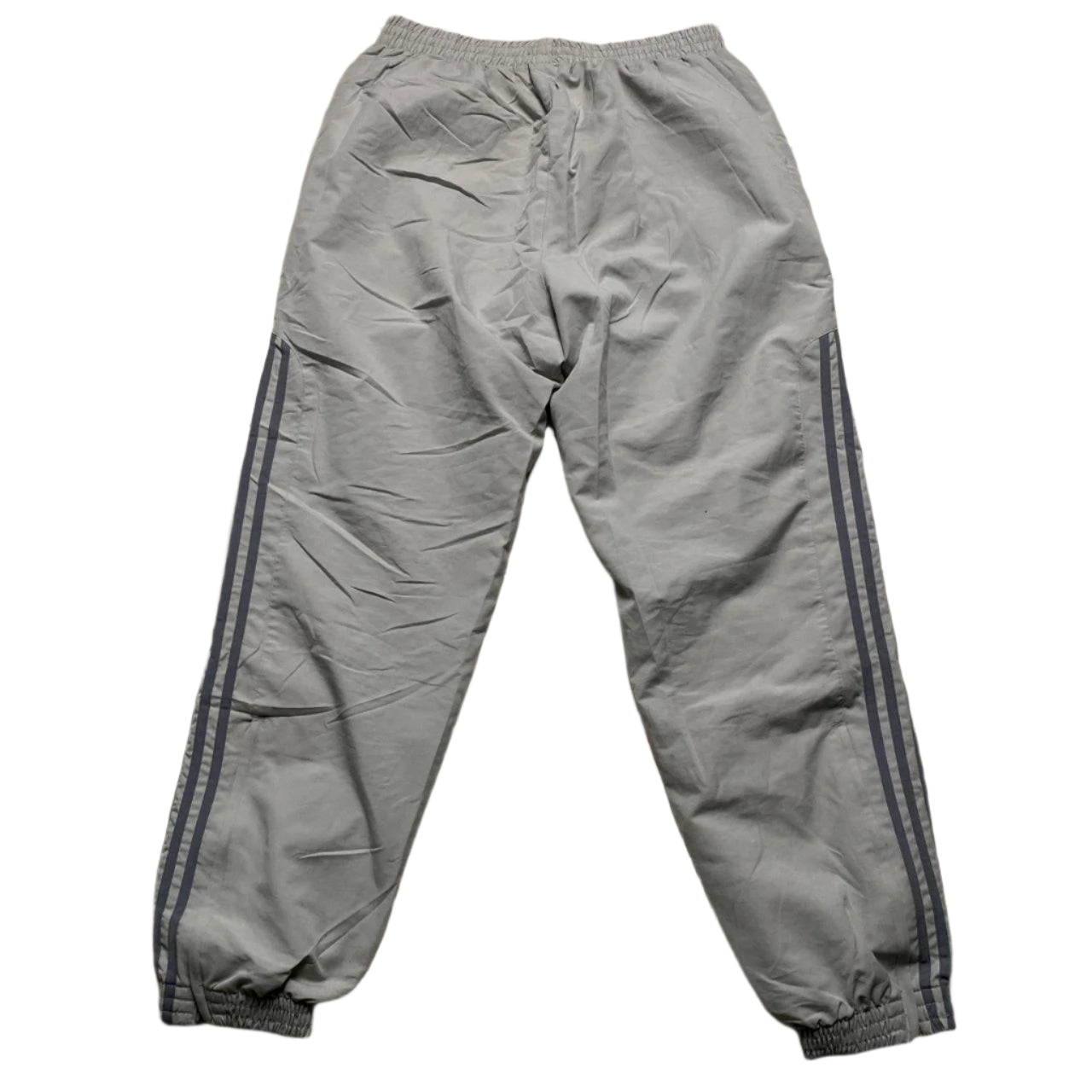 Adidas Silver and Grey Vintage Trackpant Shell Baggy Bottoms (L)