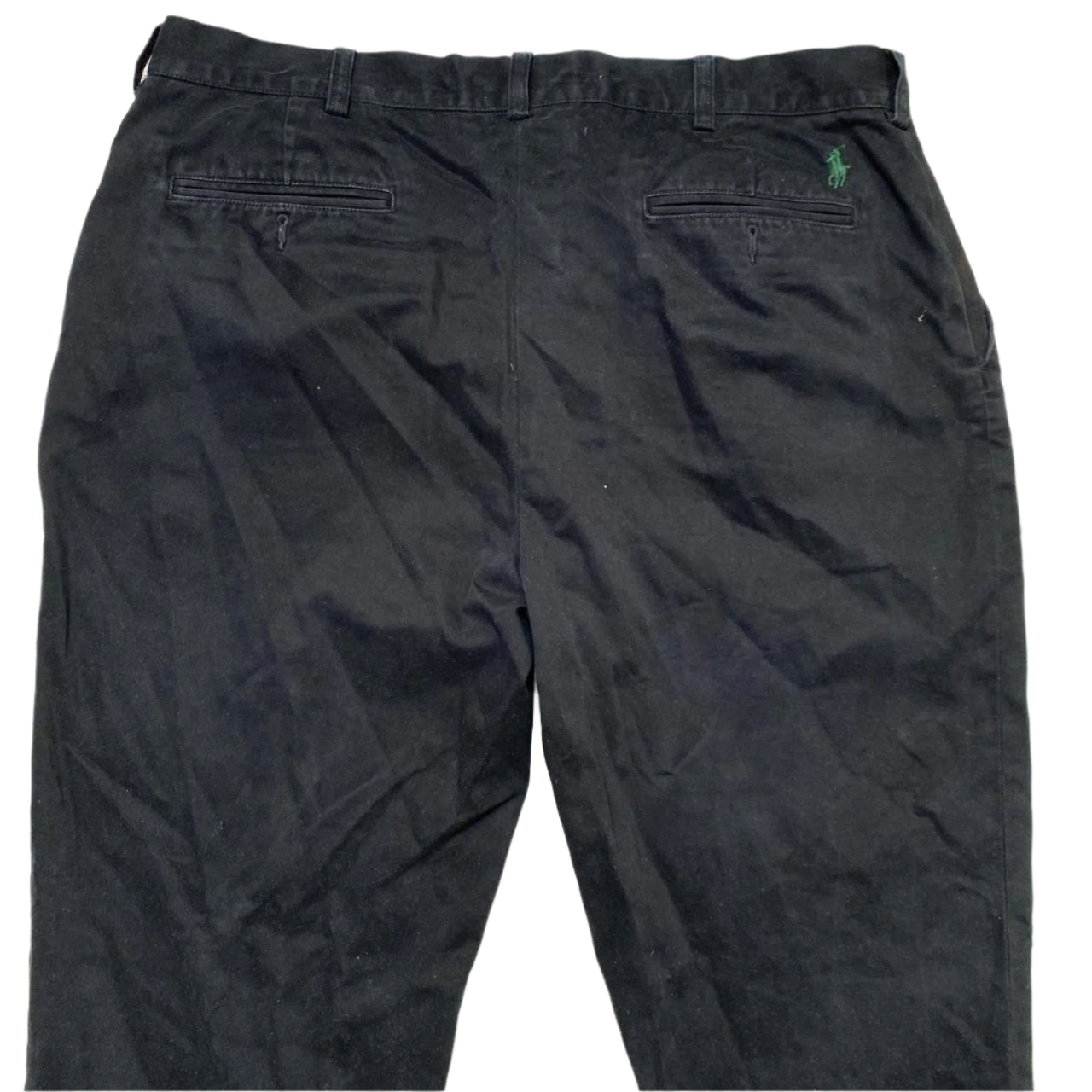 Polo Ralph Lauren Black and Green Pony Trousers (W 38)