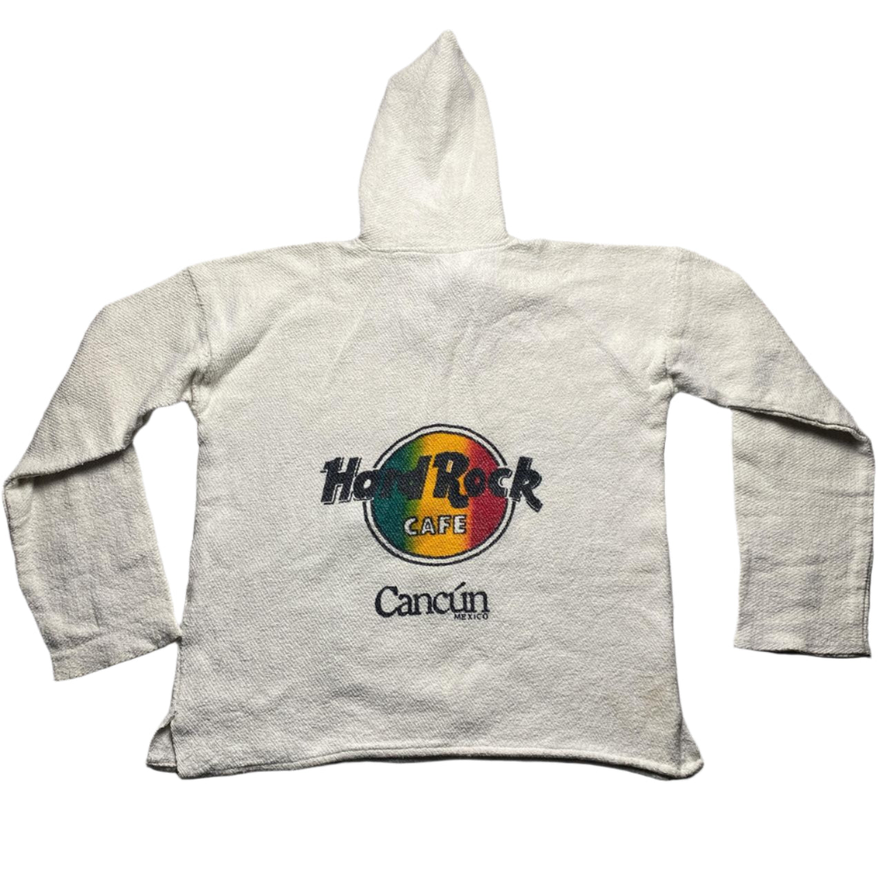 Hardrock Cafe 80’s Baja Rasta Cancun Vintage Towelling White Hoodie (L)