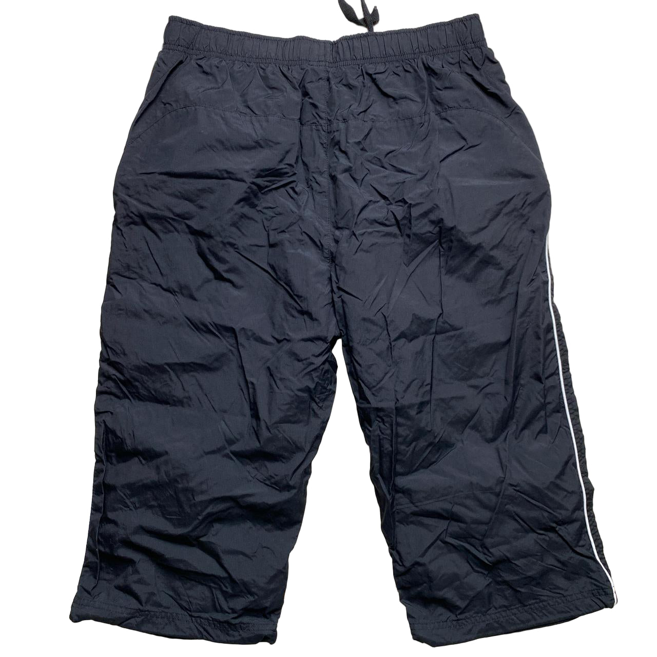 Nike Vintage Black and White Swoosh Shell Trackpant Shorts (L)