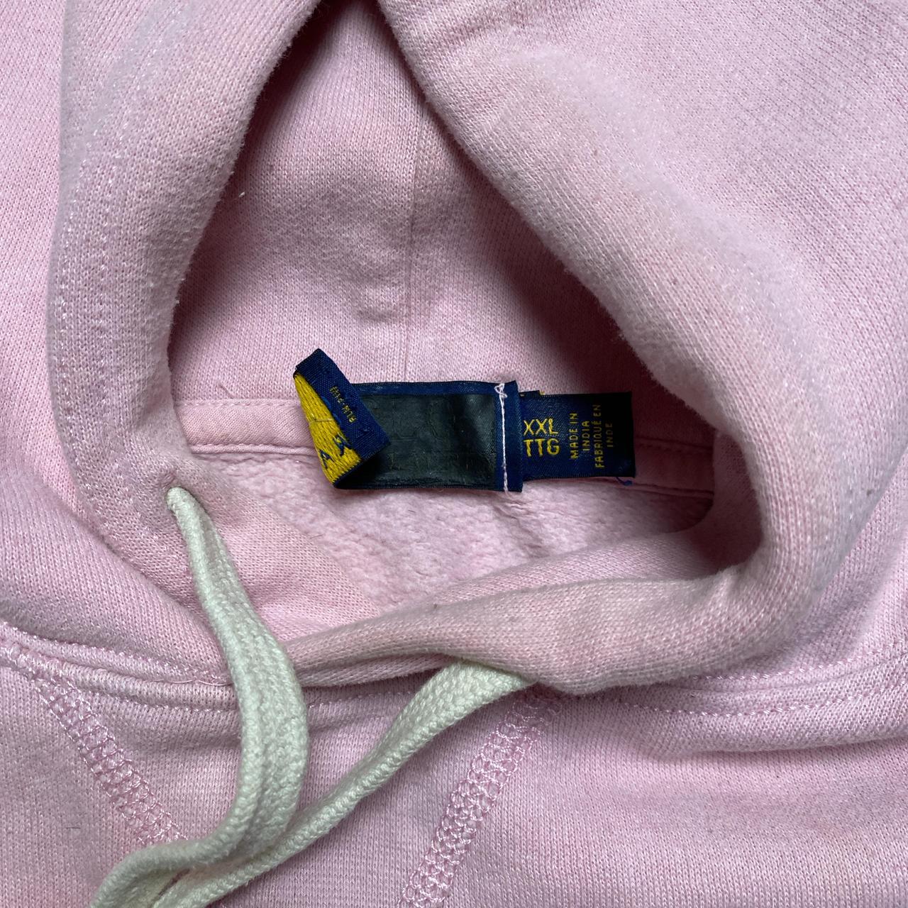 Ralph Lauren Polo Pink and Blue Pony Hoodie (2XL)