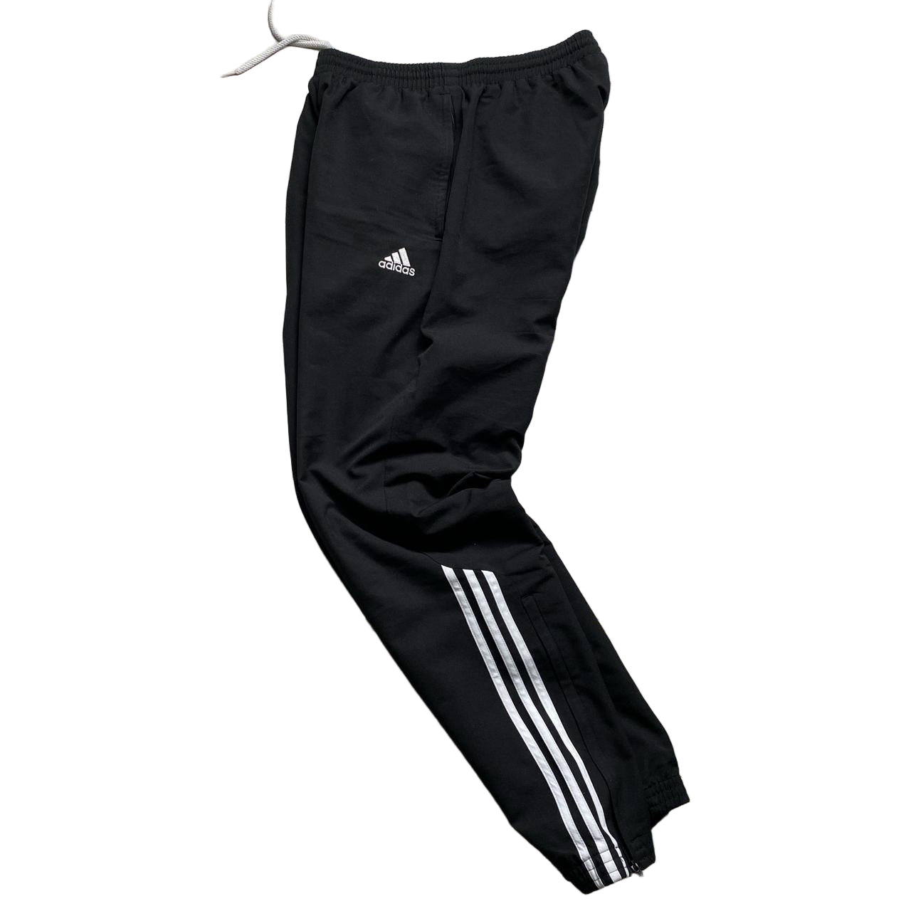 Adidas Black and White Shell Trackpant Bottoms (S)
