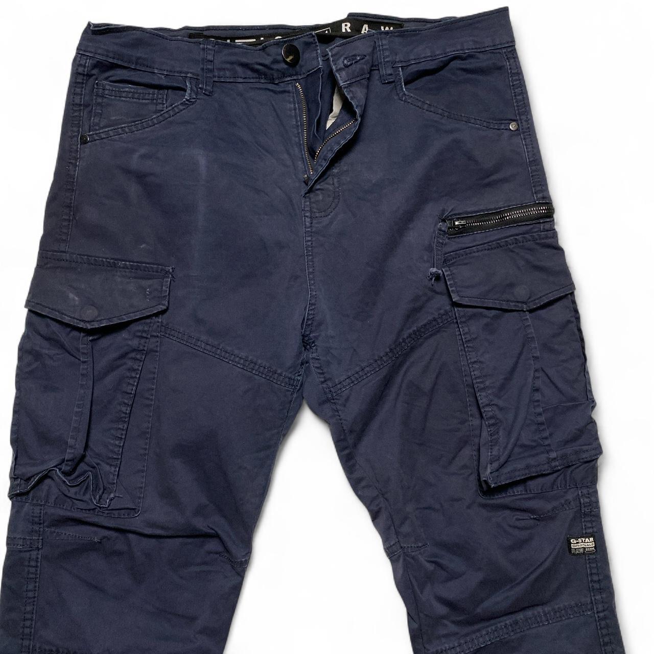 G Star RAW Navy Cargo Trousers (36W)