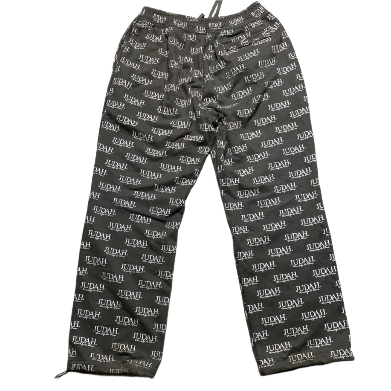 Judah Tribe Grey and White Baggy Joggers (XL)