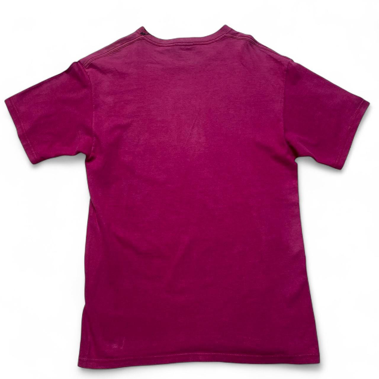 Stussy Pink and White Crown T Shirt (M)