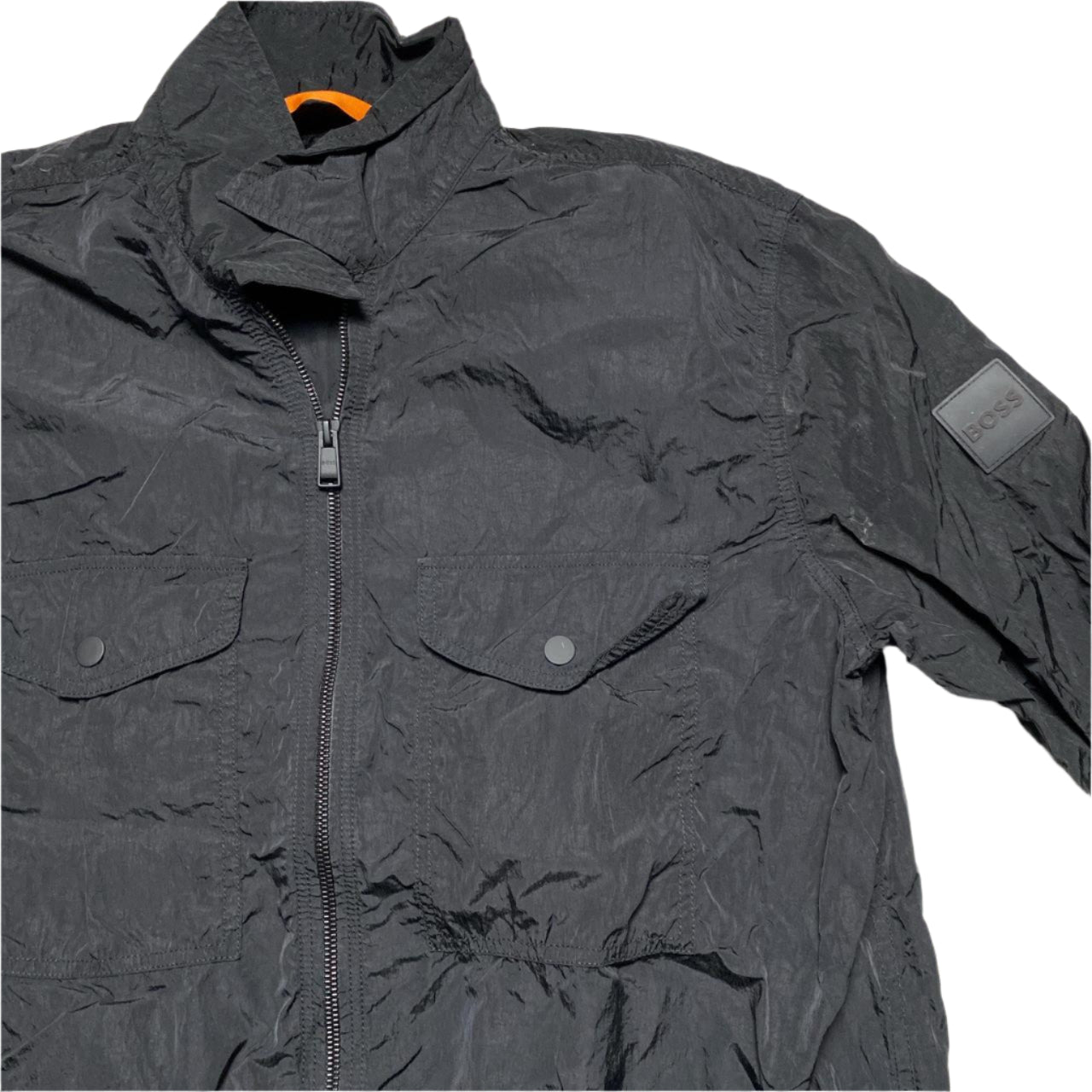 Hugo Boss Black and Orange Light Windbreaker Jacket (L)