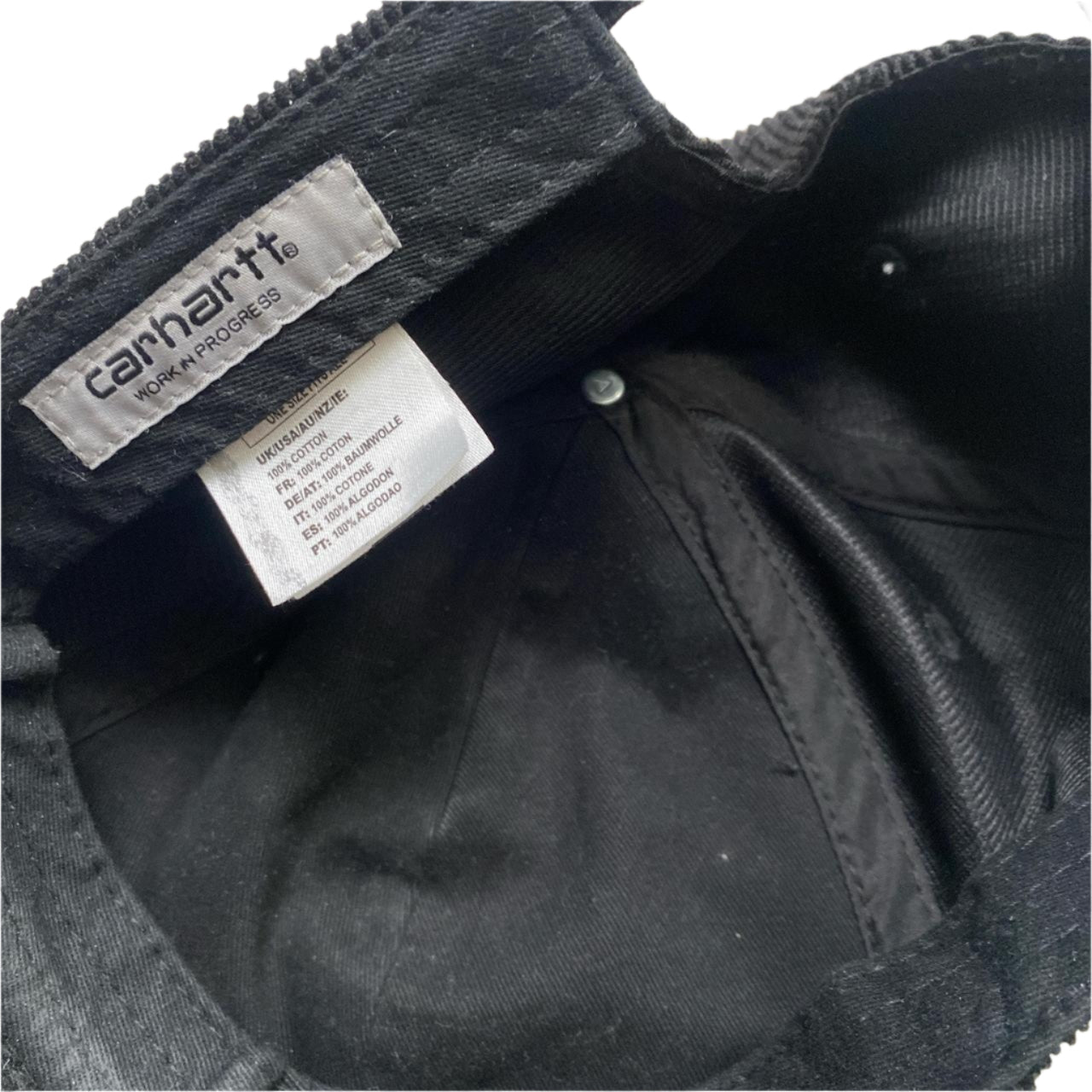 Carhartt WIP Black and White Corduroy Cap