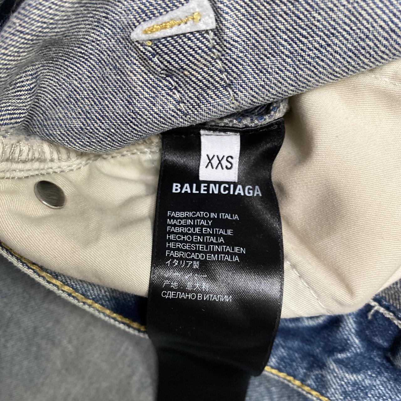 Balenciaga Unisex Blue Flared Baggy Jeans (2XS)