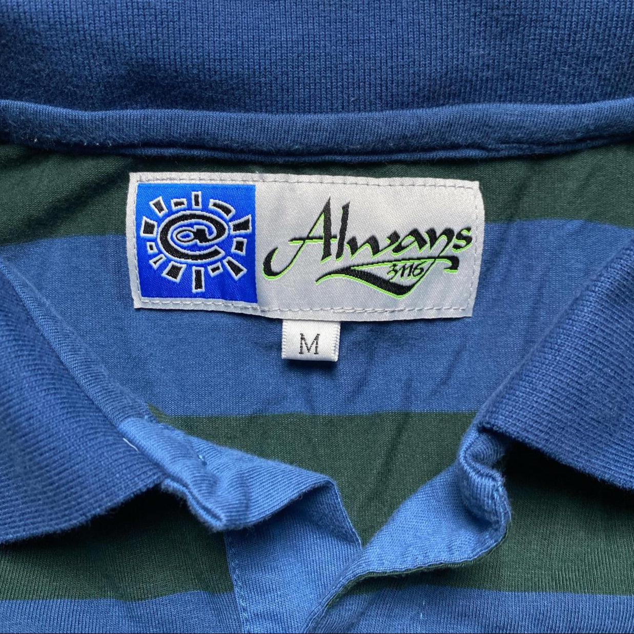 Always Do What You Should Do Blue and Green Lake Elsinore Polo Shirt (M)