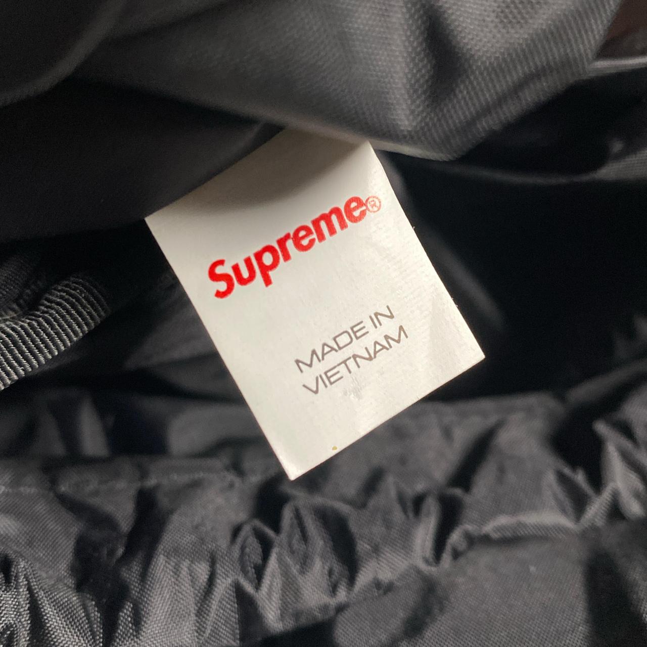 Supreme Pertex Quantum Puffer Down Filled Jacket Black and White Box Logo Backpack Bag