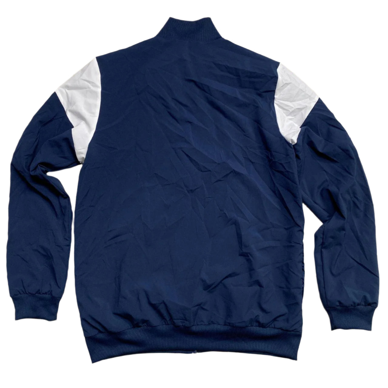 Adidas Navy and White Shell Tracksuit Jacket (S)