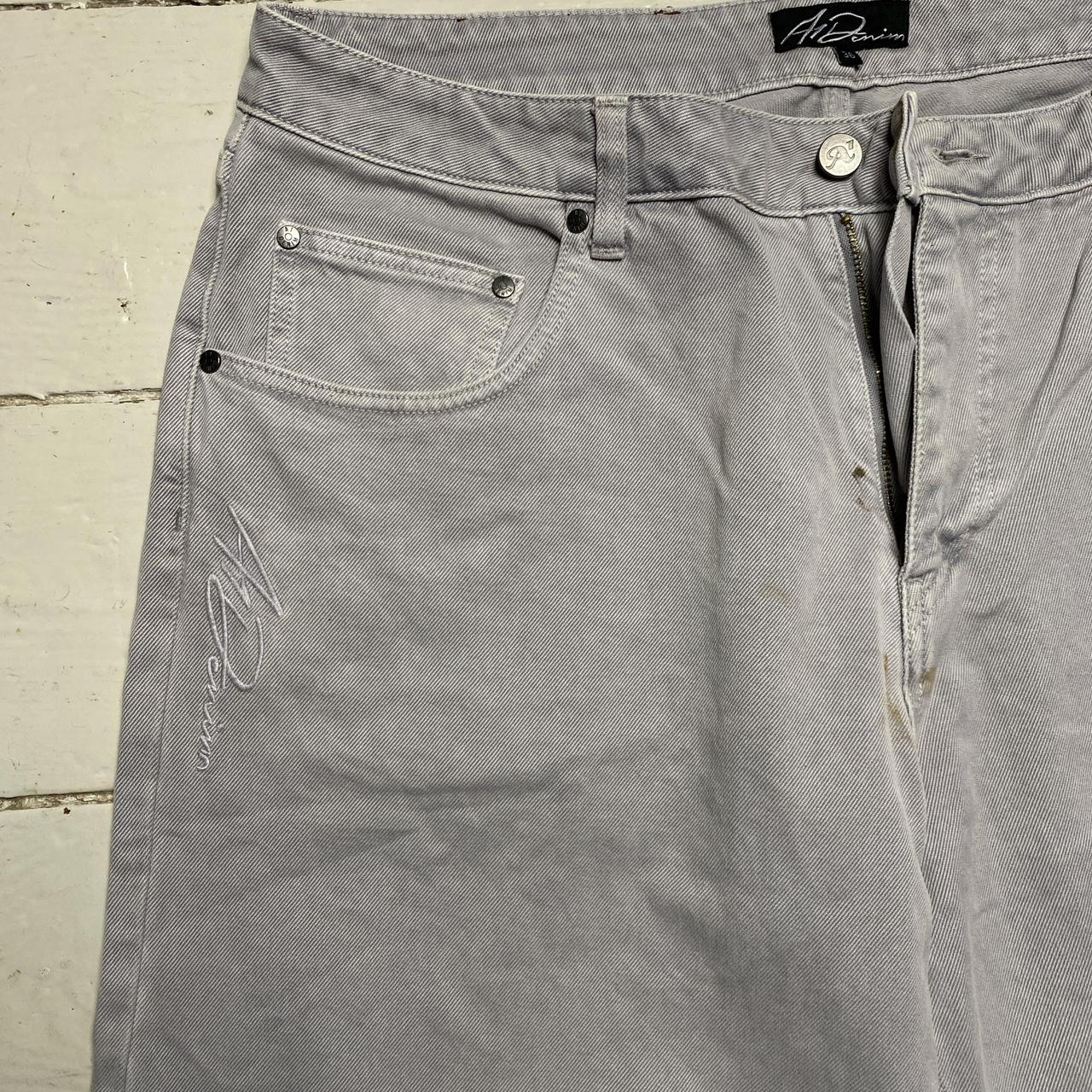 A1 Denim Baggy Silver Grey Jeans