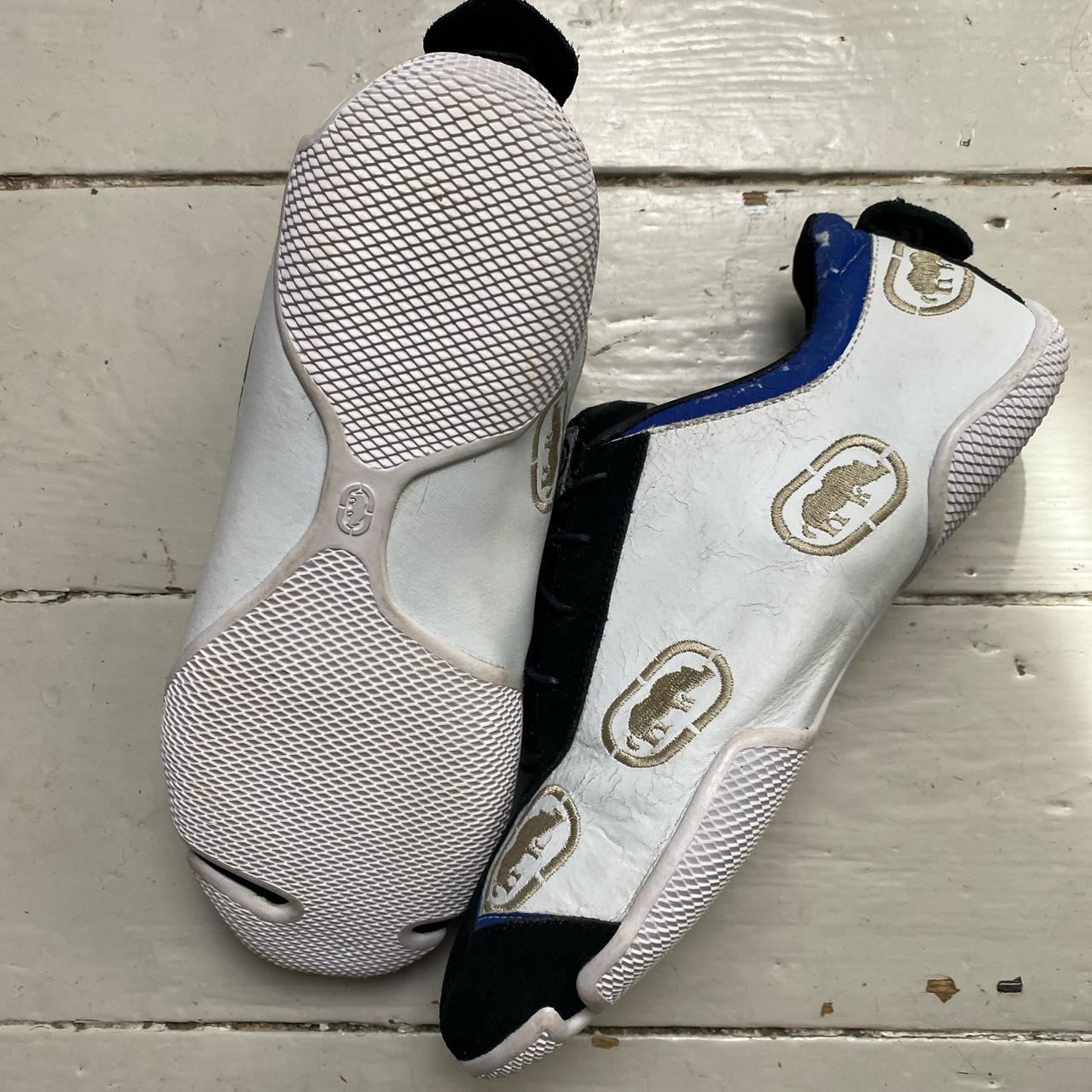 Marc Ecko Vintage Y2K Plimsole Trainers White Black and Blue