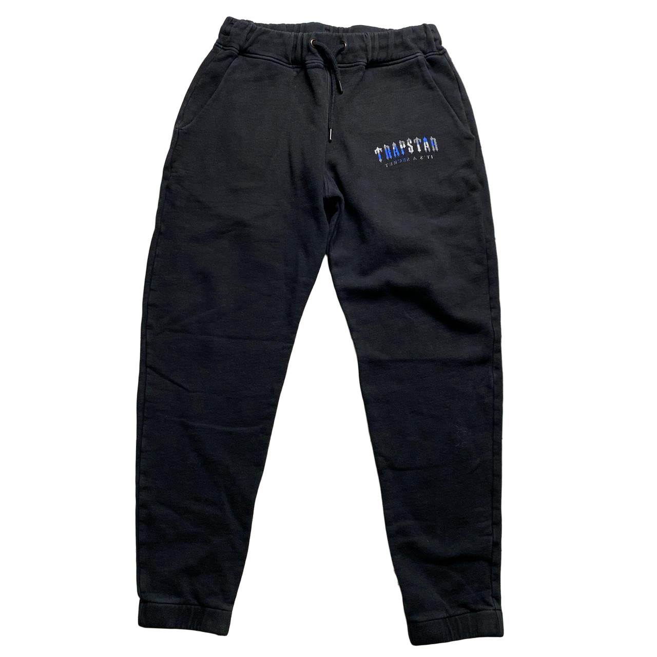 Trapstar Irongate Blue and Grey Camouflage Black Tracksuit (S)