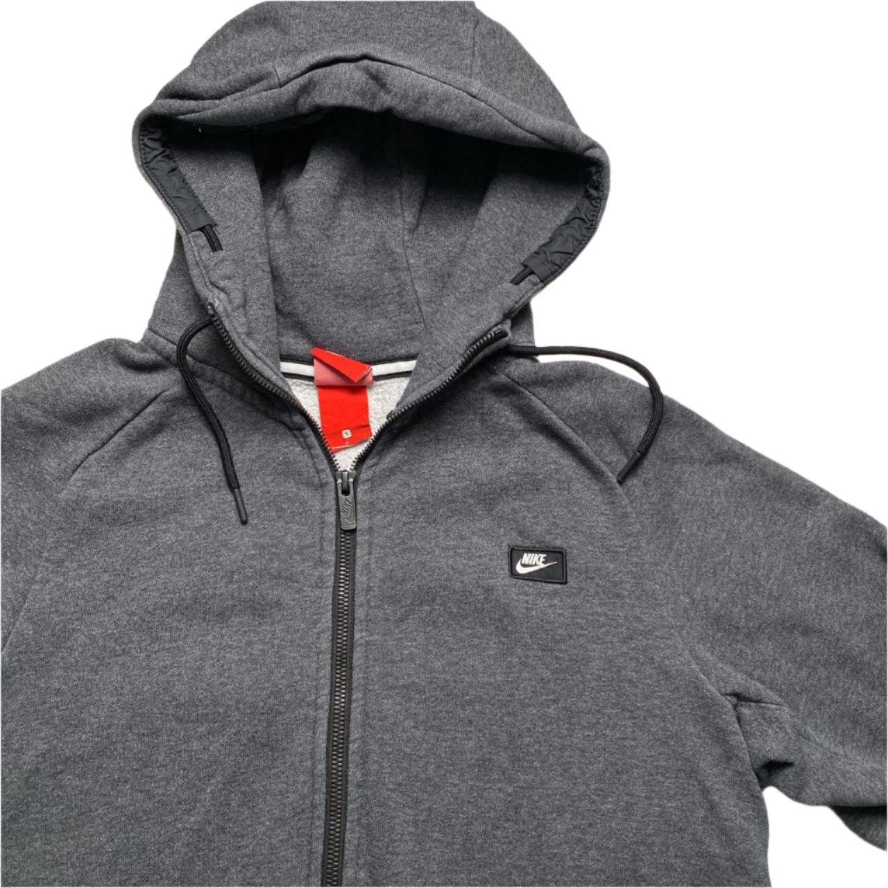 Nike Box Log Grey Black and White Swoosh Hoodie (S)
