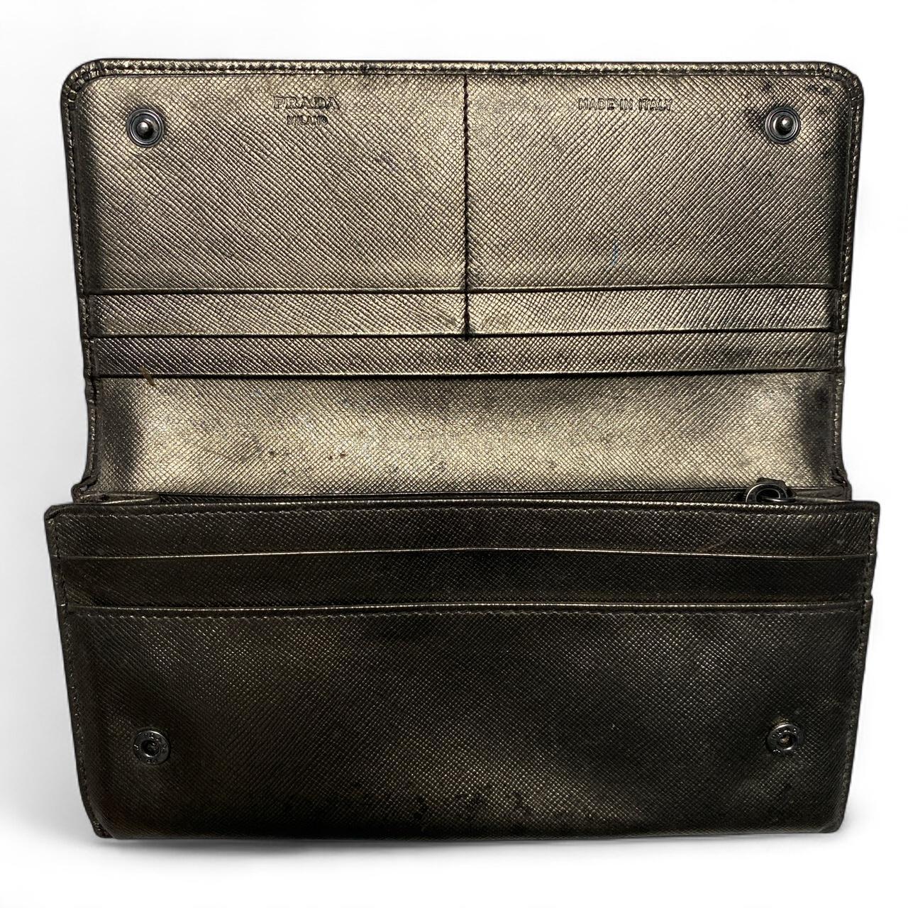 Prada Milano Metallic Womens Purse Wallet