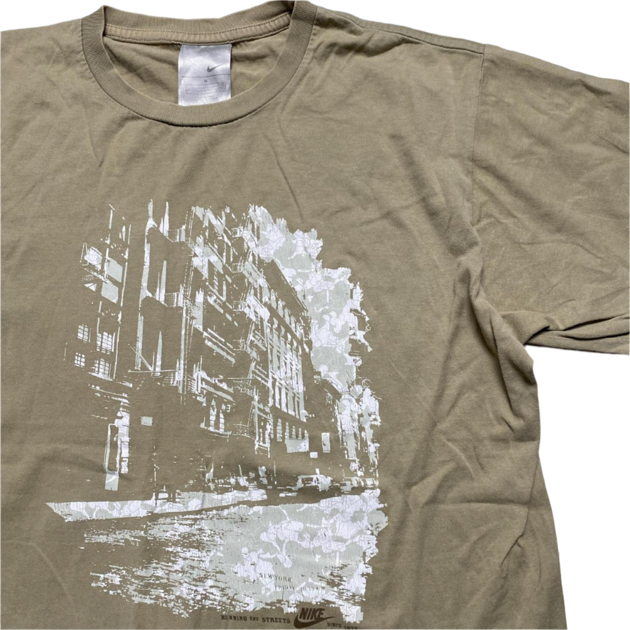 Nike Vintage y2k New York Beige T Shirt (M)