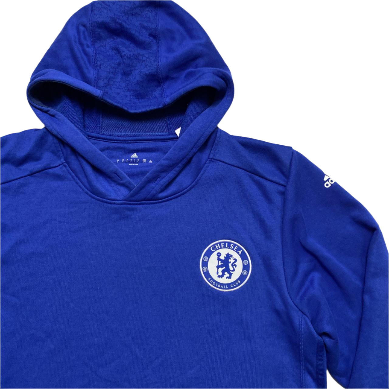 Adidas Blue and White Chelsea Hoodie (L)