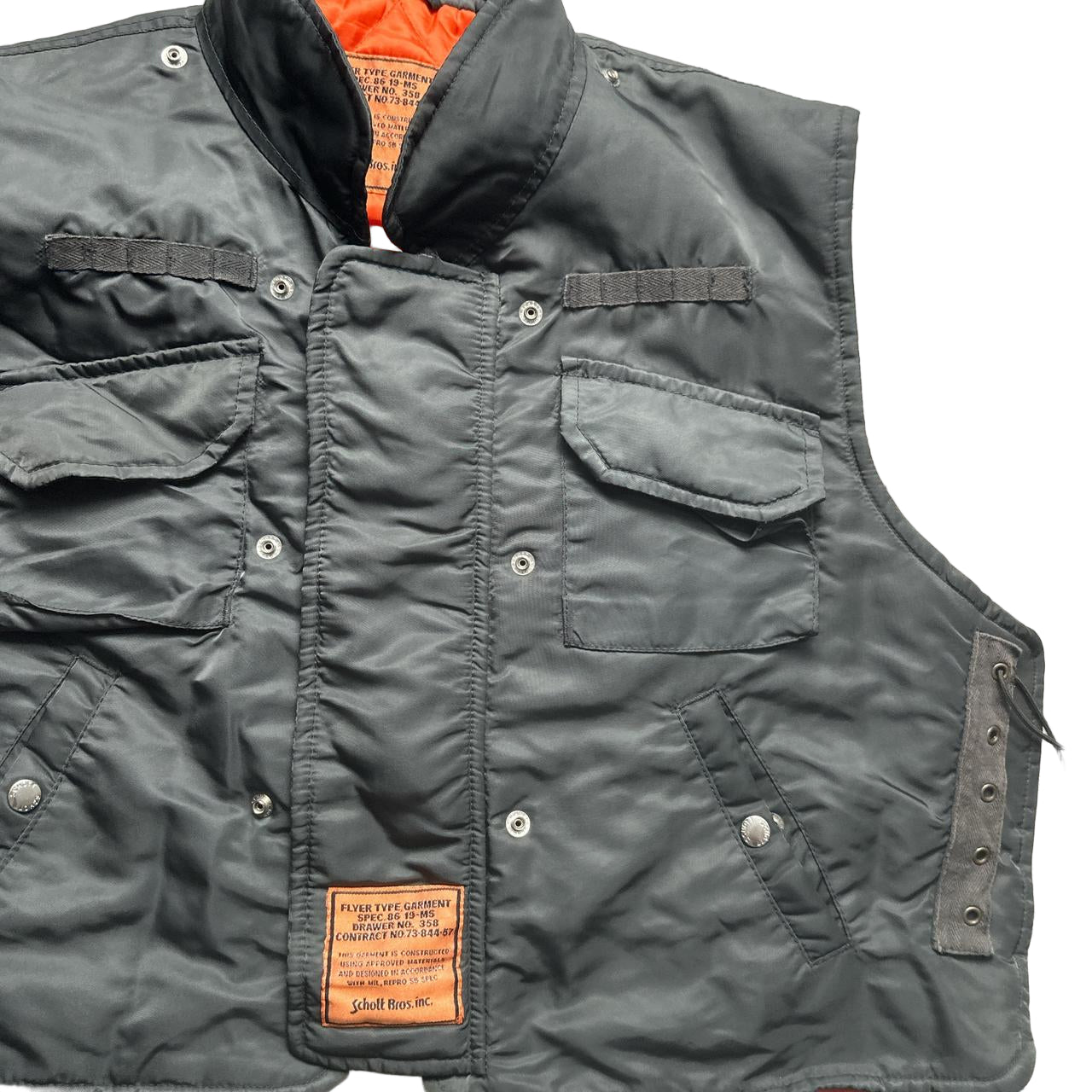 Schott Vintage Vest Gilet Bomber Jacket (L)