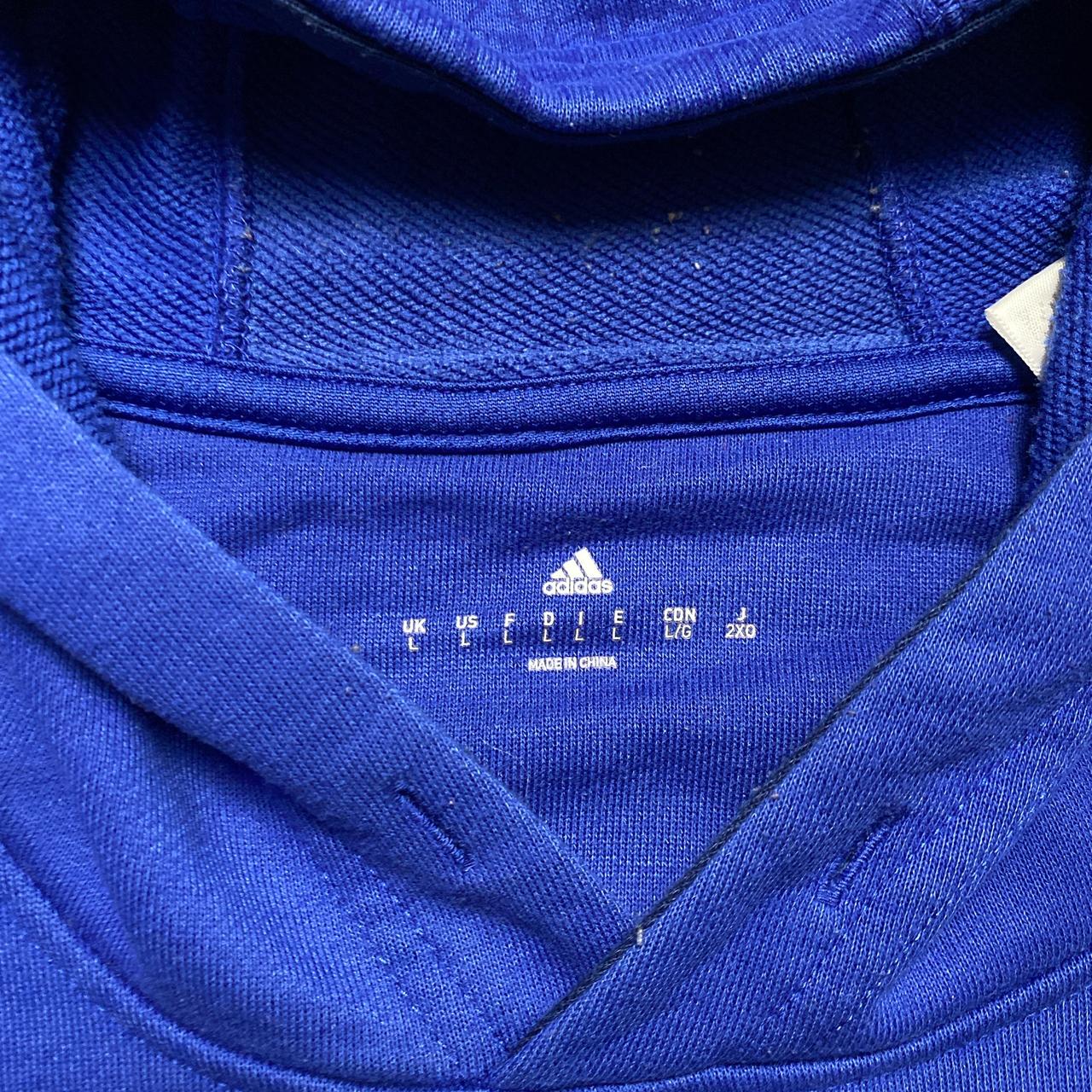 Adidas Blue and White Chelsea Hoodie (L)