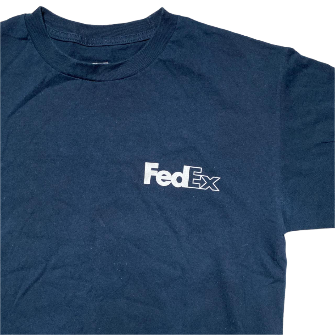 FedEx Navy and White T Shirt (M)