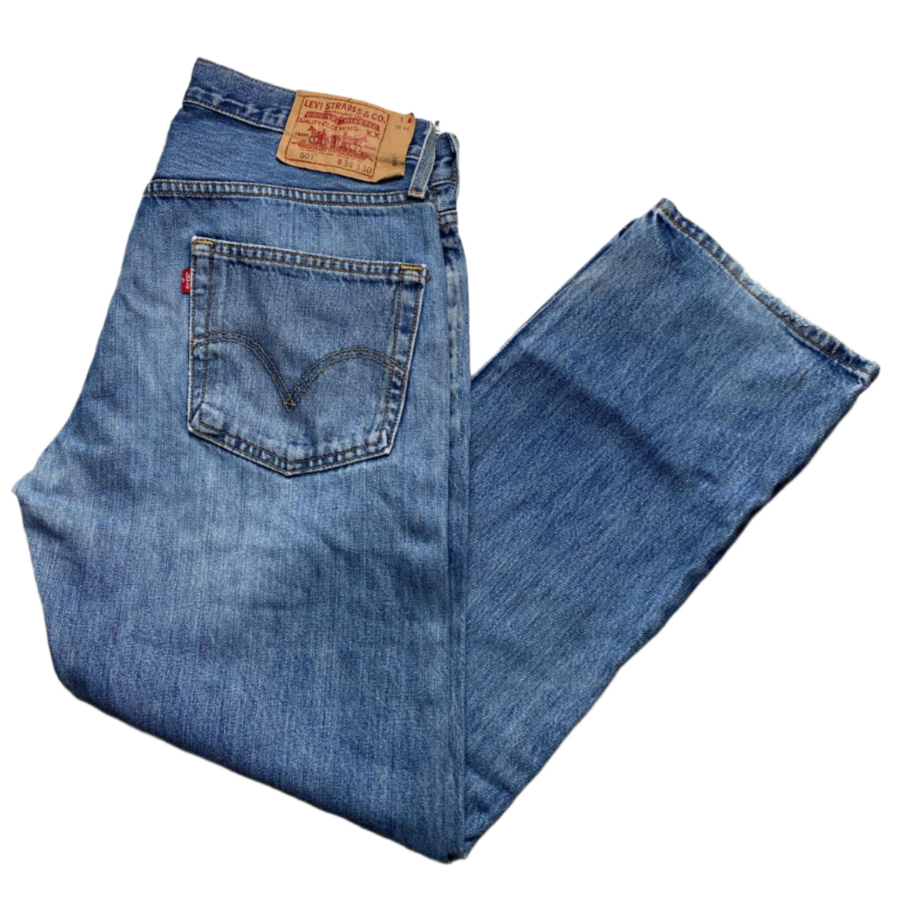 Levis 501 Baggy Light Blue Jeans (34W)