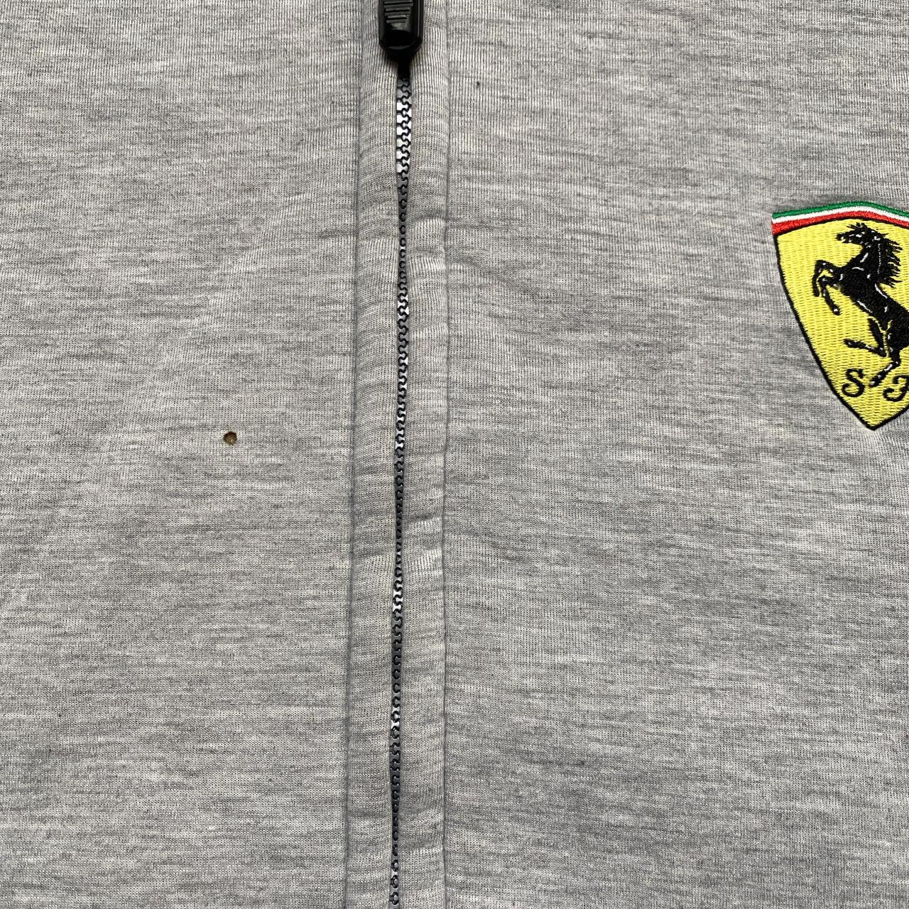 Ferrari Grey and Black Embroidered Zip Jumper Jacket (XL)