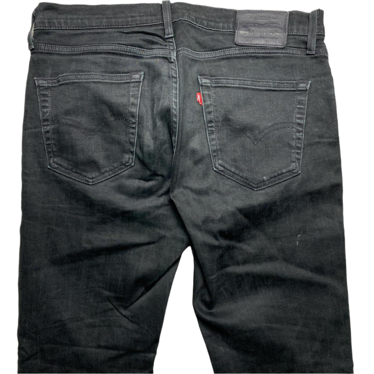 Levis 514 Black Straight Leg Baggy Jeans (33W)