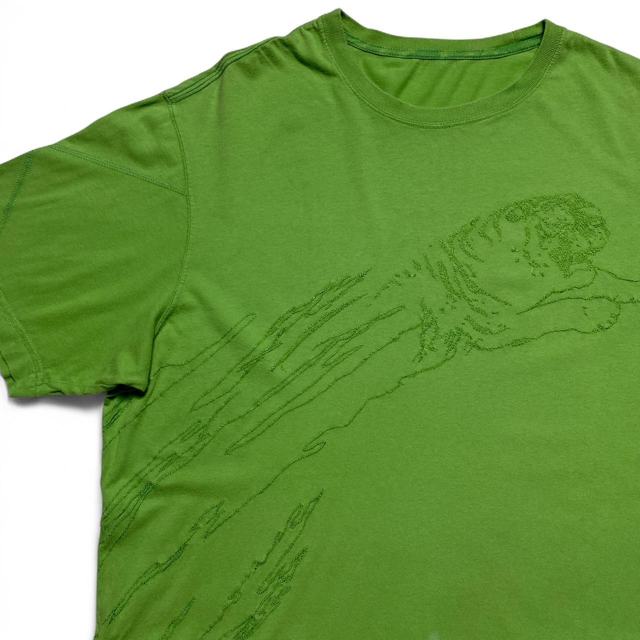 Maharishi Tiger Embroidery Green T Shirt (XL)
