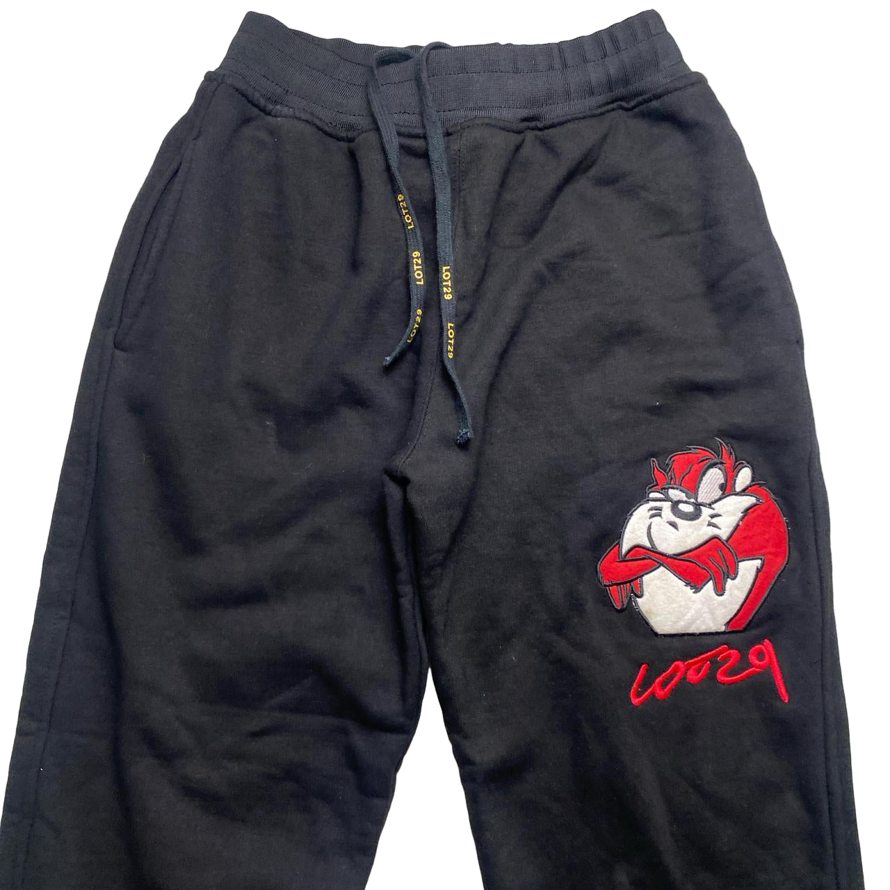 Lot 29 Looney Tunes Taz Tazmanian Devil Black White and Red Baggy Joggers (S)